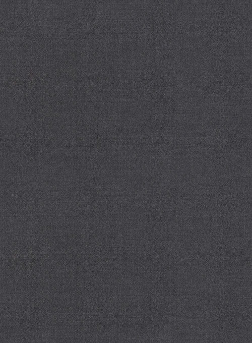 Lanificio Zegna Worsted Dark Charcoal Pure Wool Jacket - StudioSuits