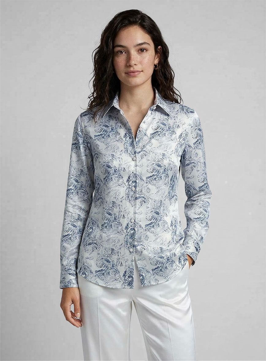 Women's Leonti's Silk Cotton Shirt - StudioSuits