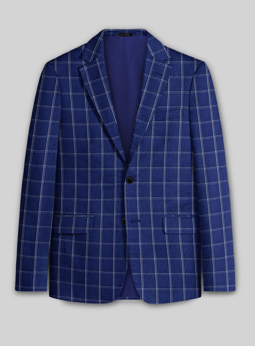 Solbiati Cobalt Blue Checks Seersucker Suit - StudioSuits