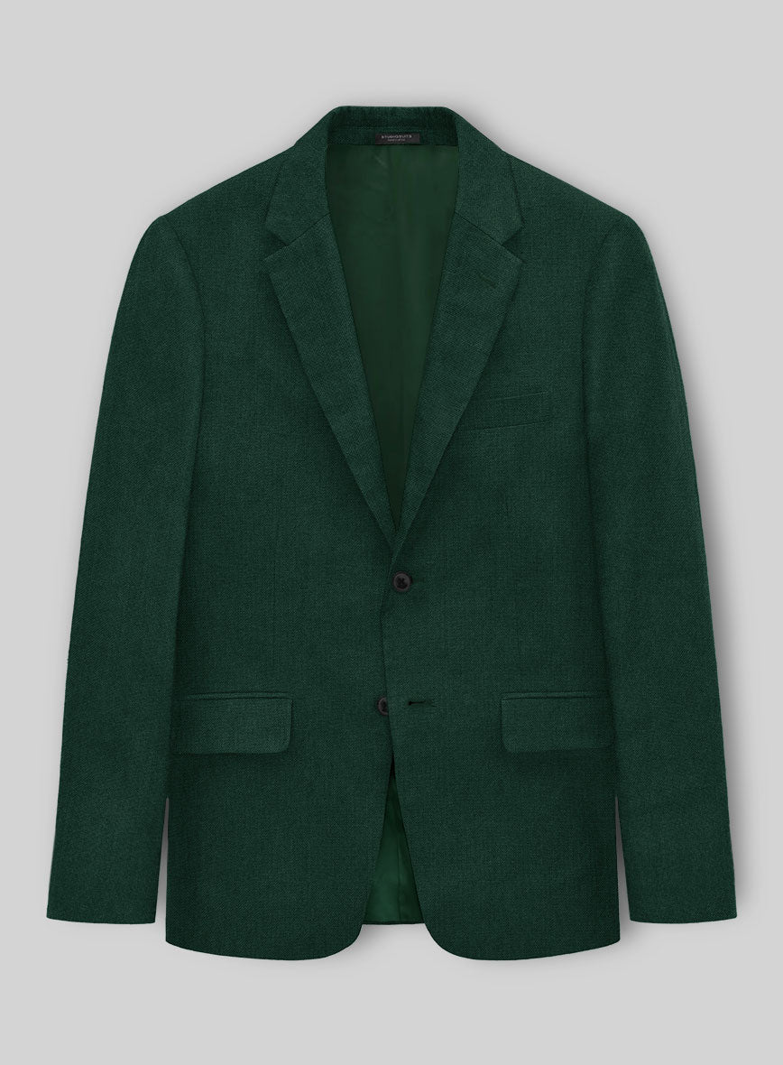 Solbiati Art Du Lin Green Linen Jacket - StudioSuits