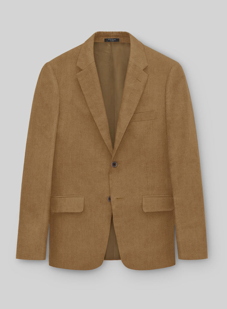 Solbiati Art Du Lin Tan Linen Jacket - StudioSuits