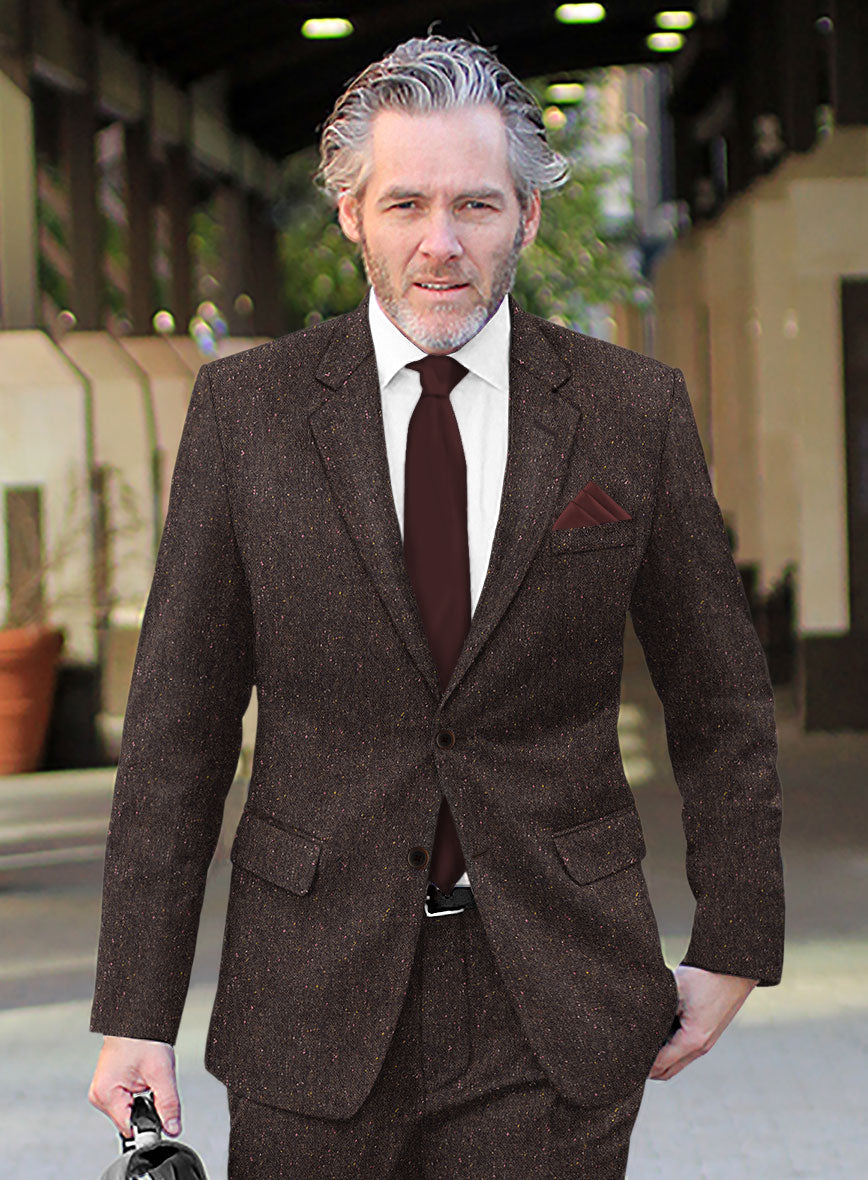 Brown Flecks Donegal Tweed Suit - StudioSuits