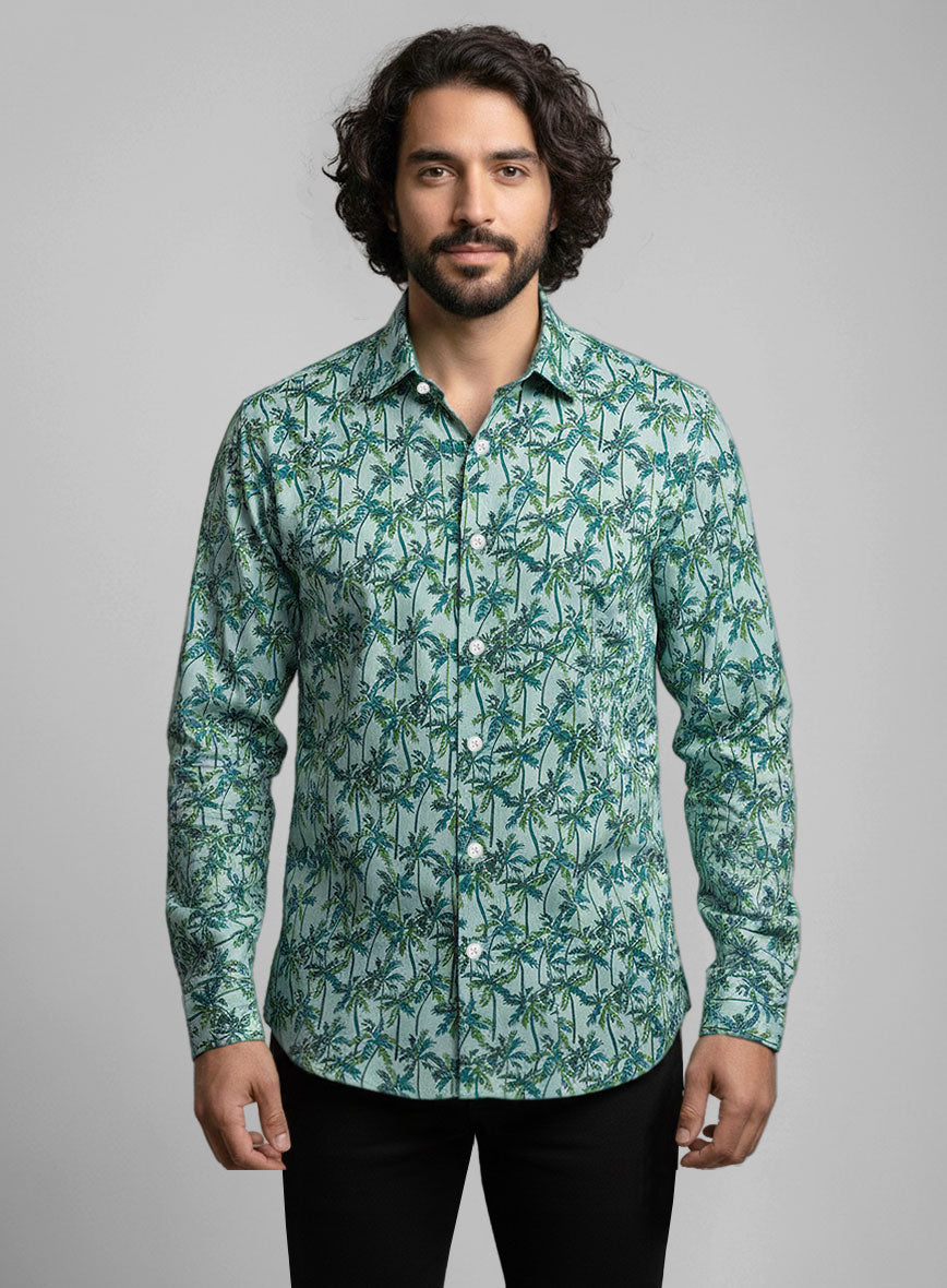 Sea Fern Cotton Lycra Shirt - StudioSuits