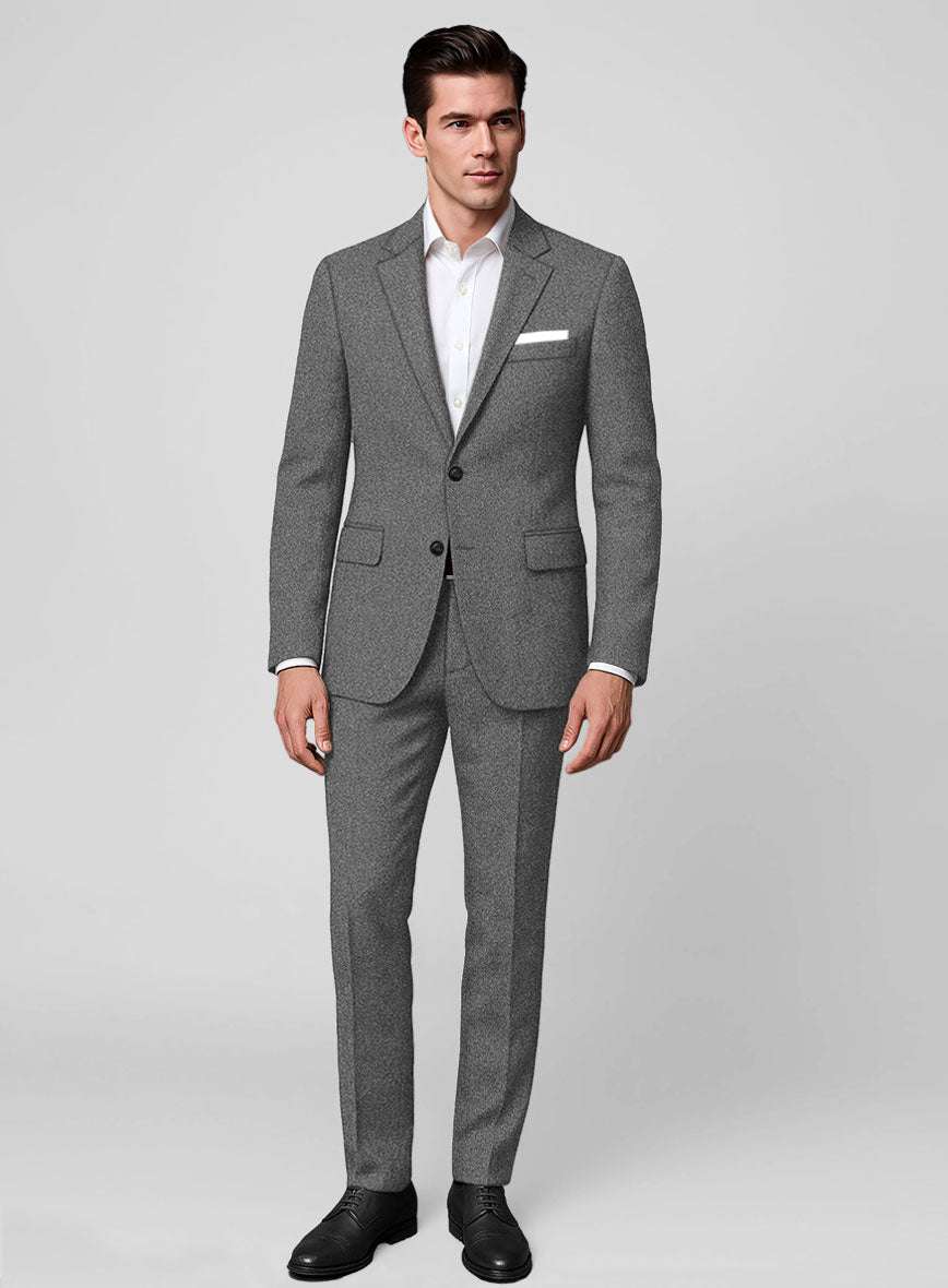 Gray Heavy Tweed Suit - StudioSuits