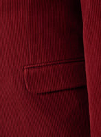 Red Corduroy 3 Piece Suit - StudioSuits