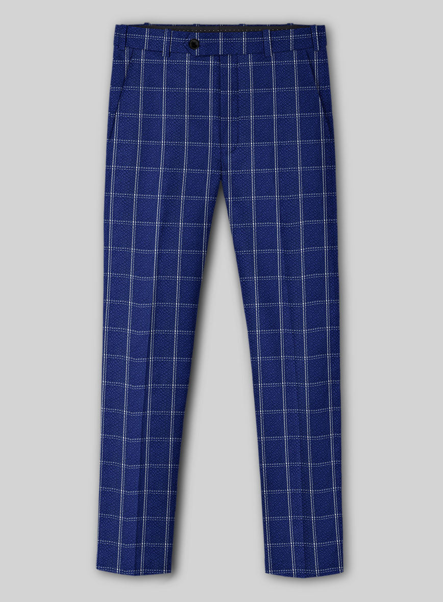 Solbiati Cobalt Blue Checks Seersucker Suit - StudioSuits