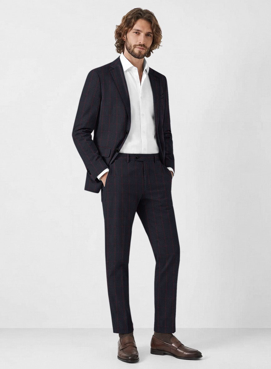 Solbiati Dark Blue Checks Seersucker Suit - StudioSuits