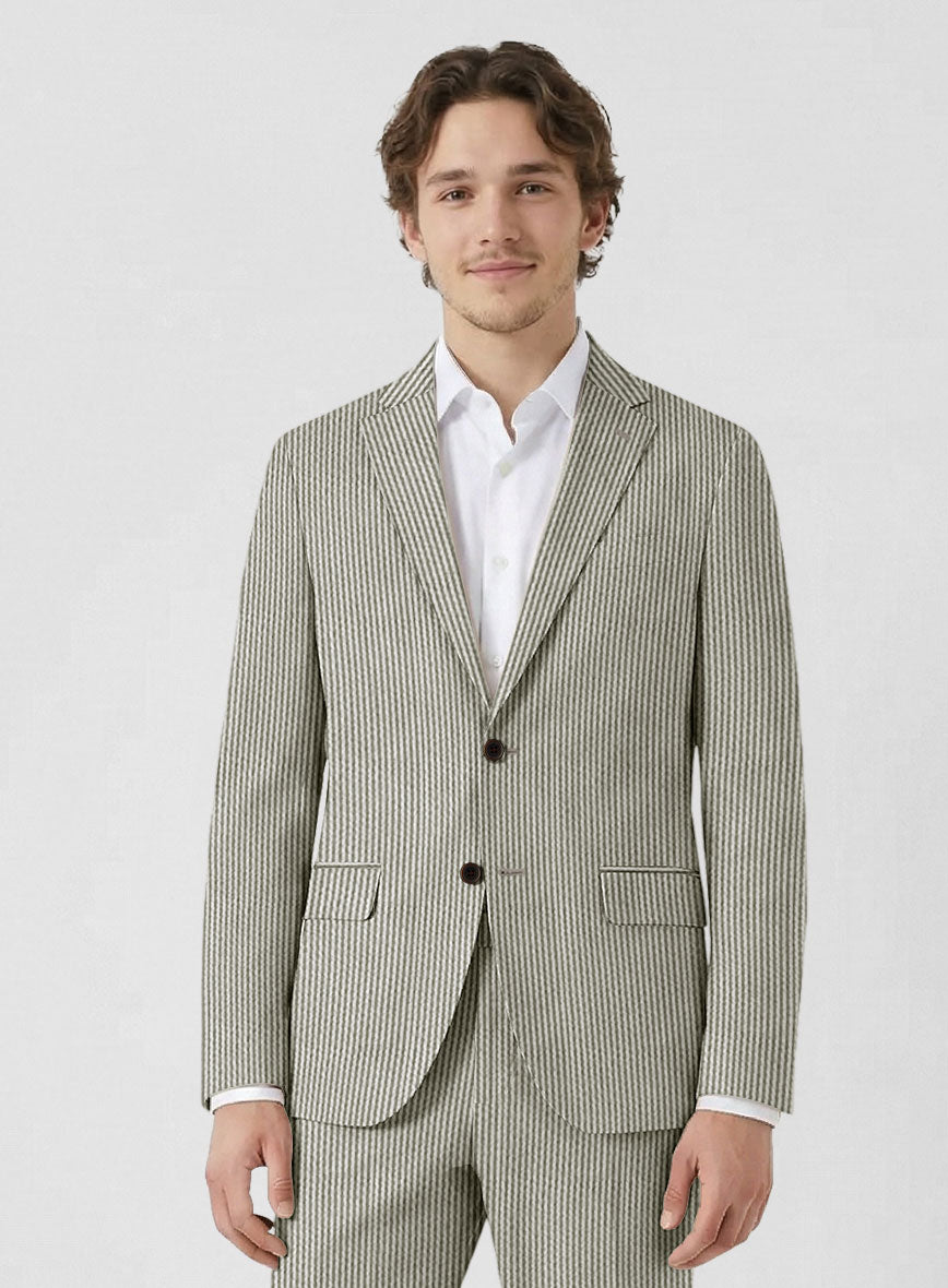 Solbiati Gray Seersucker Suit - StudioSuits