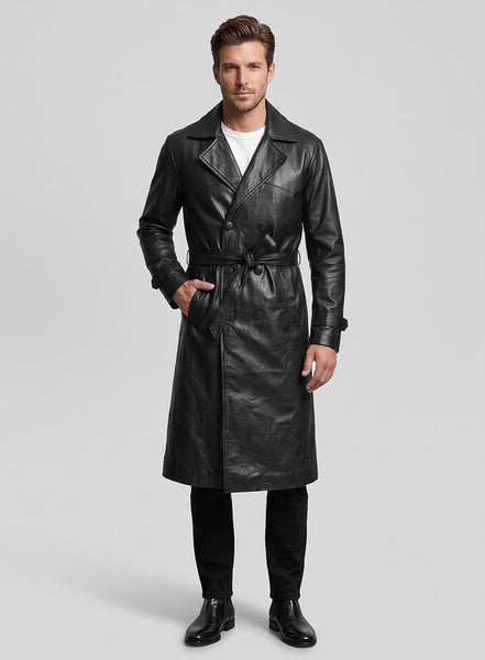 70s Vintage Leather Trench Coat – StudioSuits
