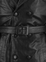 70s Vintage Leather Trench Coat - StudioSuits