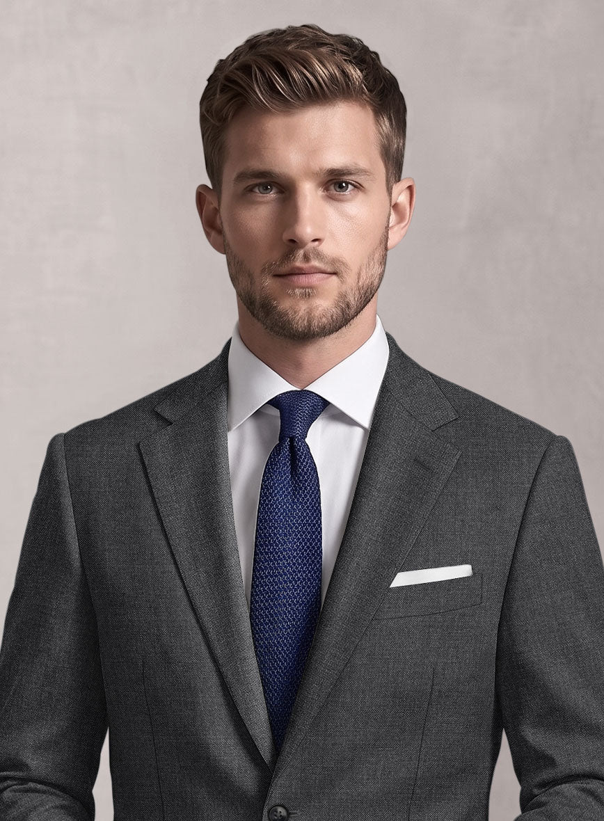 Loro Piana Suitmate Sharkskin Charcoal Jacket - StudioSuits