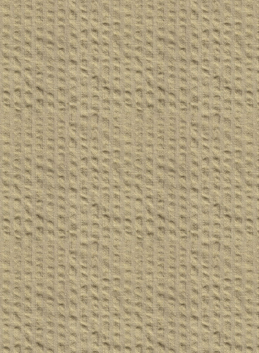 Beige Seersucker Shorts - StudioSuits