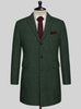 Bottle Green Herringbone Tweed Overcoat
