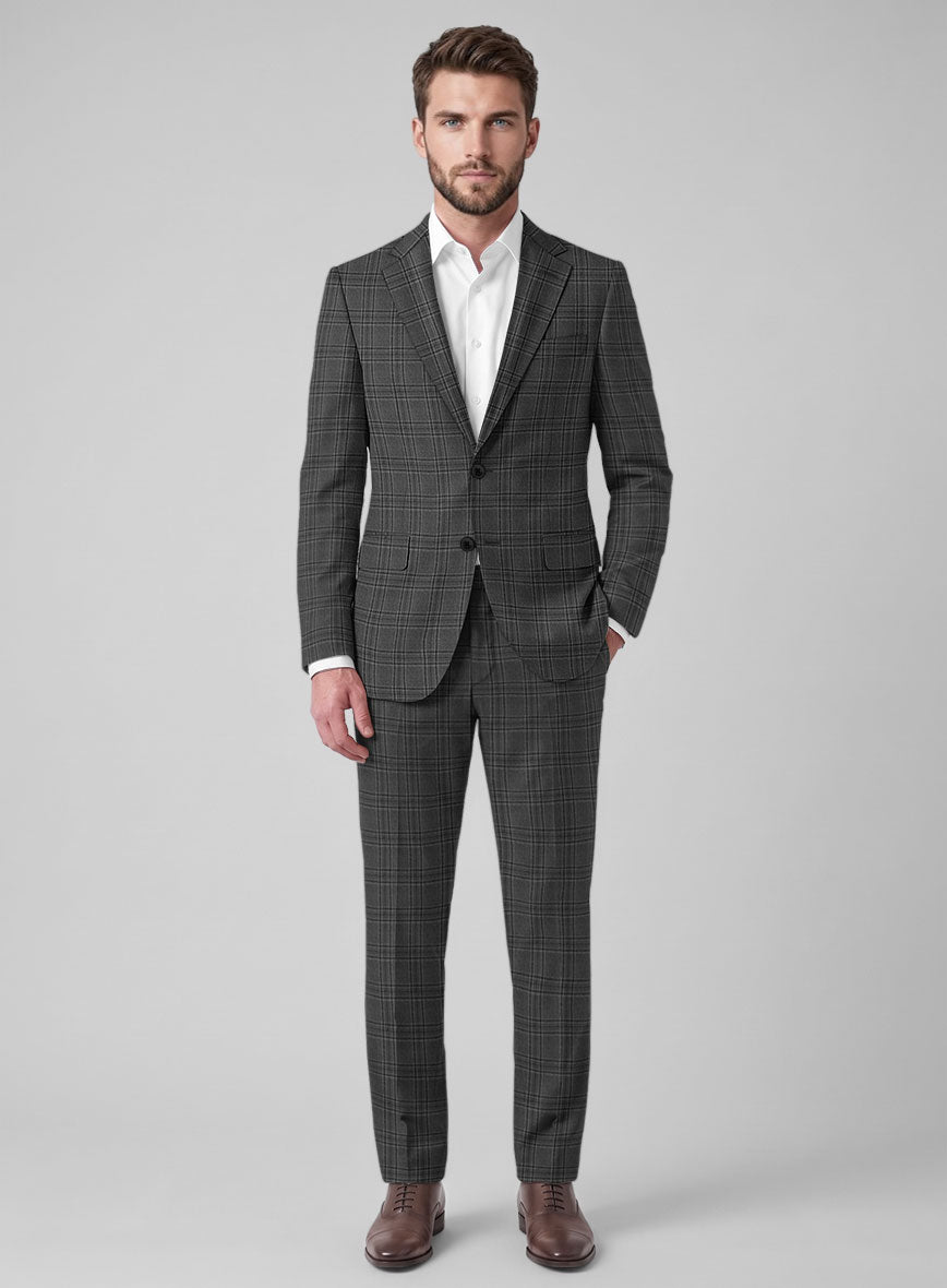 Hardy Minnis Adali Gray Check Wool Suit - StudioSuits