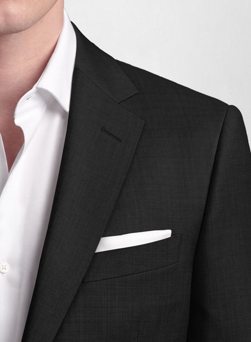 Hardy Minnis Black Twill Wool Suit - StudioSuits