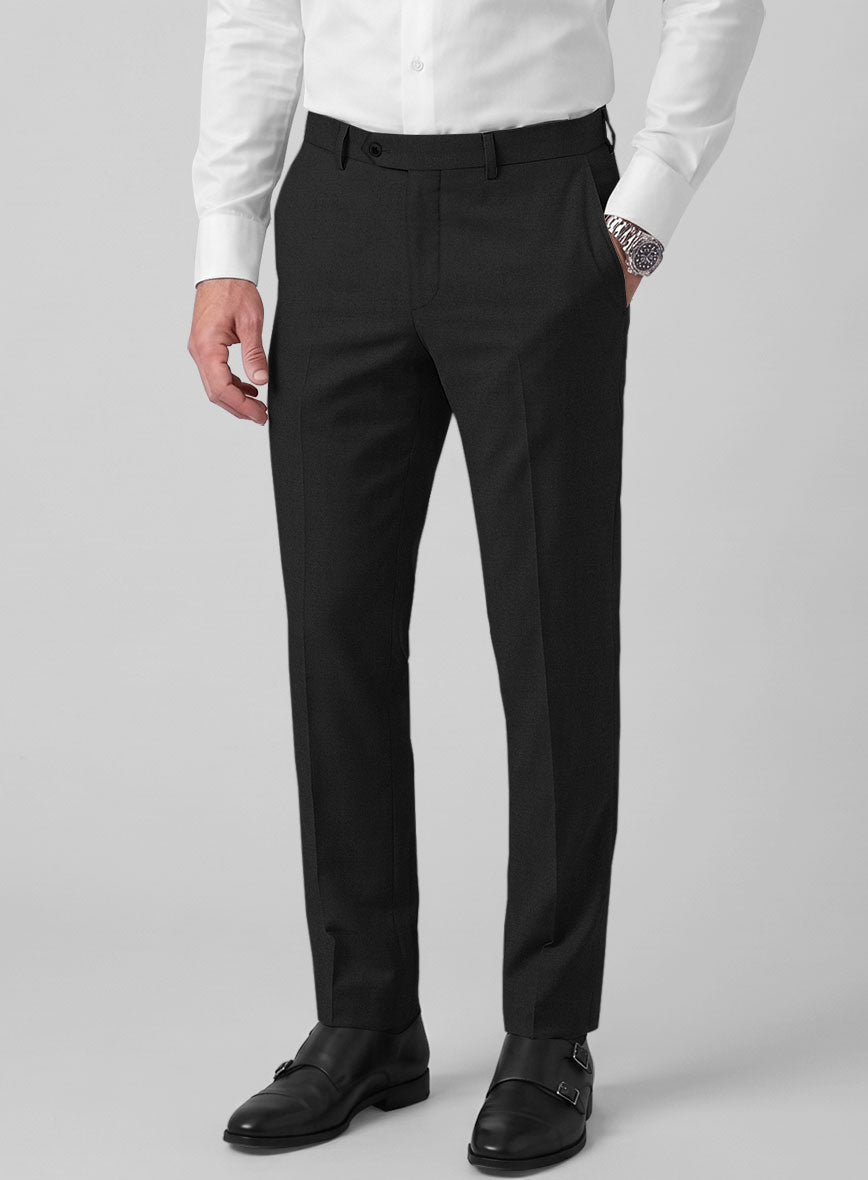 Hardy Minnis Black Twill Wool Suit - StudioSuits