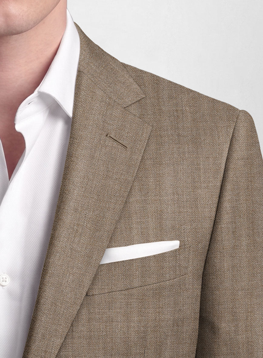 Hardy Minnis Brown Herringbone Wool Jacket - StudioSuits