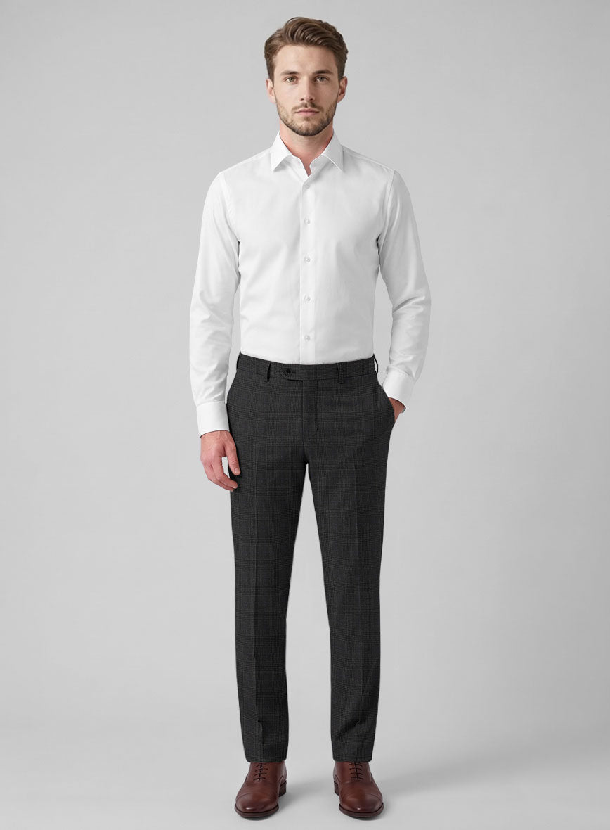 Hardy Minnis Charcoal Check Wool Suit - StudioSuits