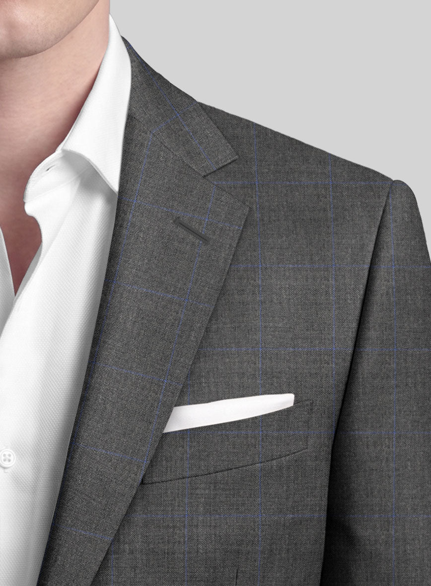 Hardy Minnis Pane Gray Wool Suit - StudioSuits