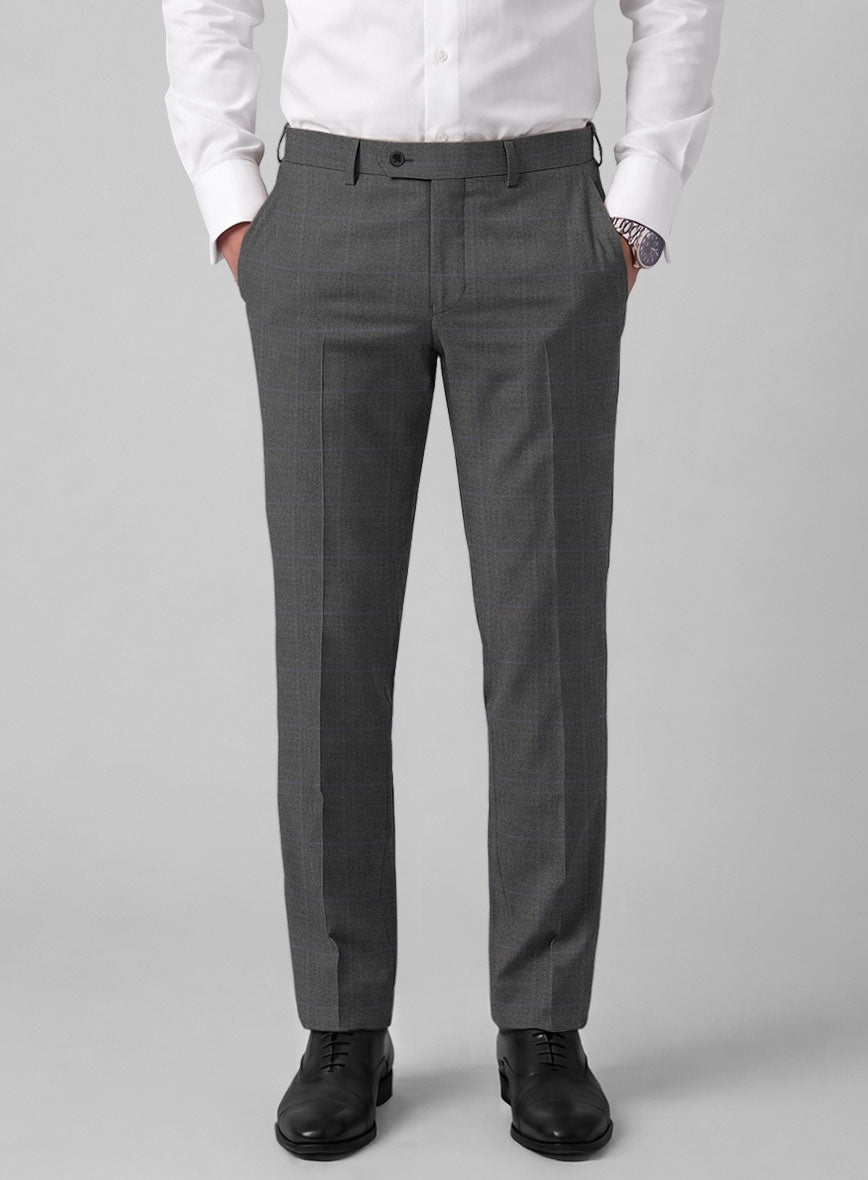 Hardy Minnis Pane Gray Wool Suit - StudioSuits