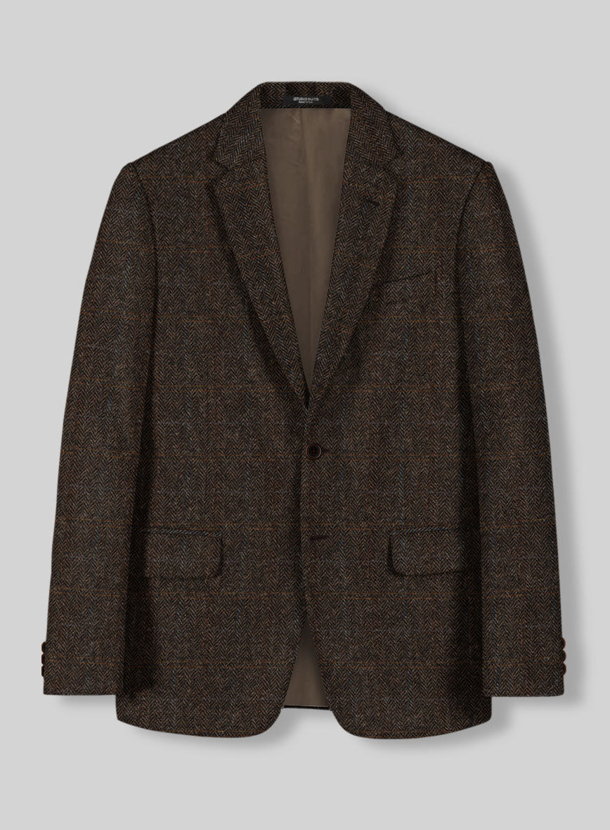 Harris Tweed Country Dark Brown Suit - StudioSuits