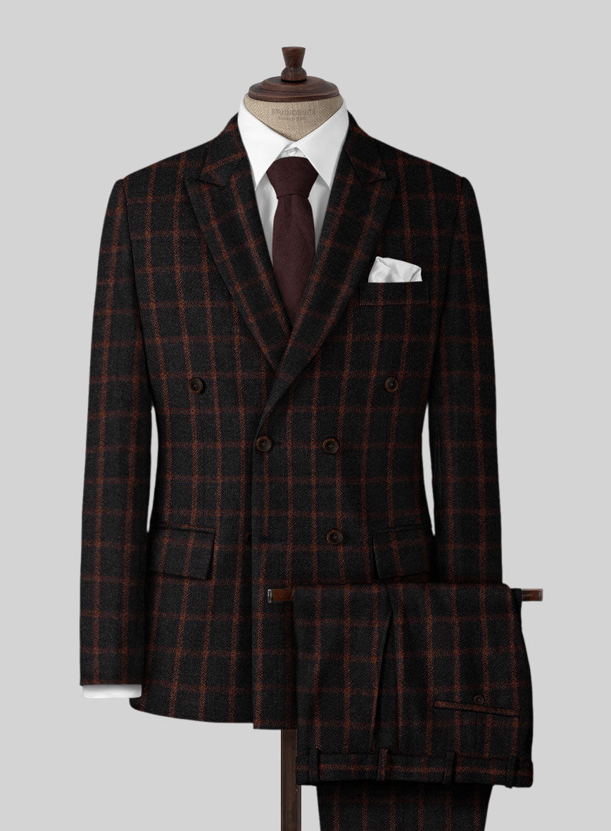 Highlander Heavy Black Check Tweed Suit - StudioSuits