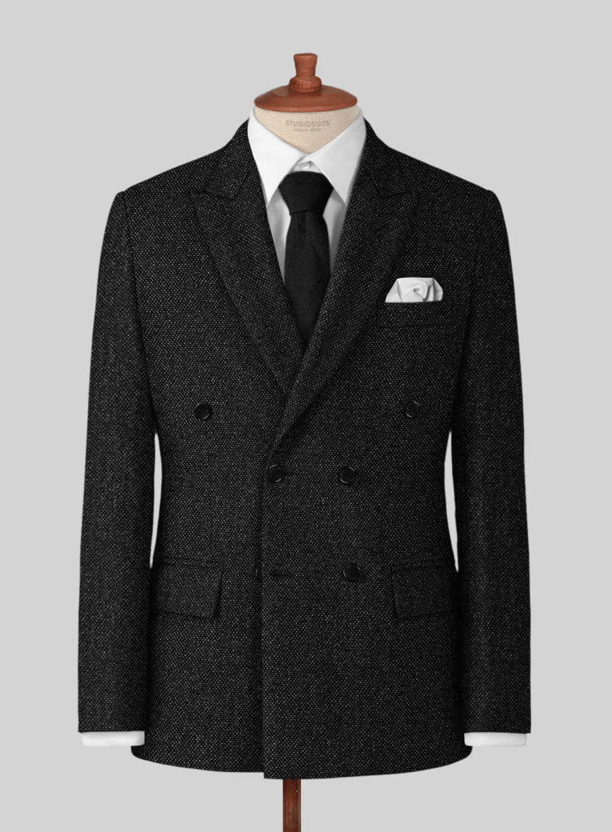 Highlander Heavy Charcoal Bedford Tweed Suit Jacket - StudioSuits