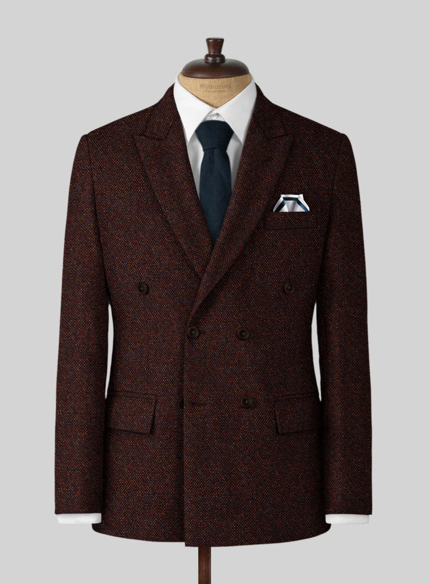 Highlander Heavy Wine Bedford Tweed Suit - StudioSuits