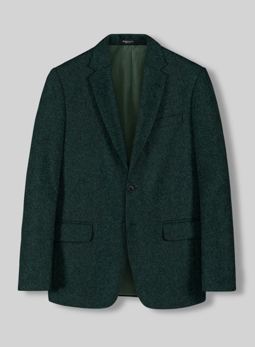 Highlander Melange Green Tweed Jacket - StudioSuits