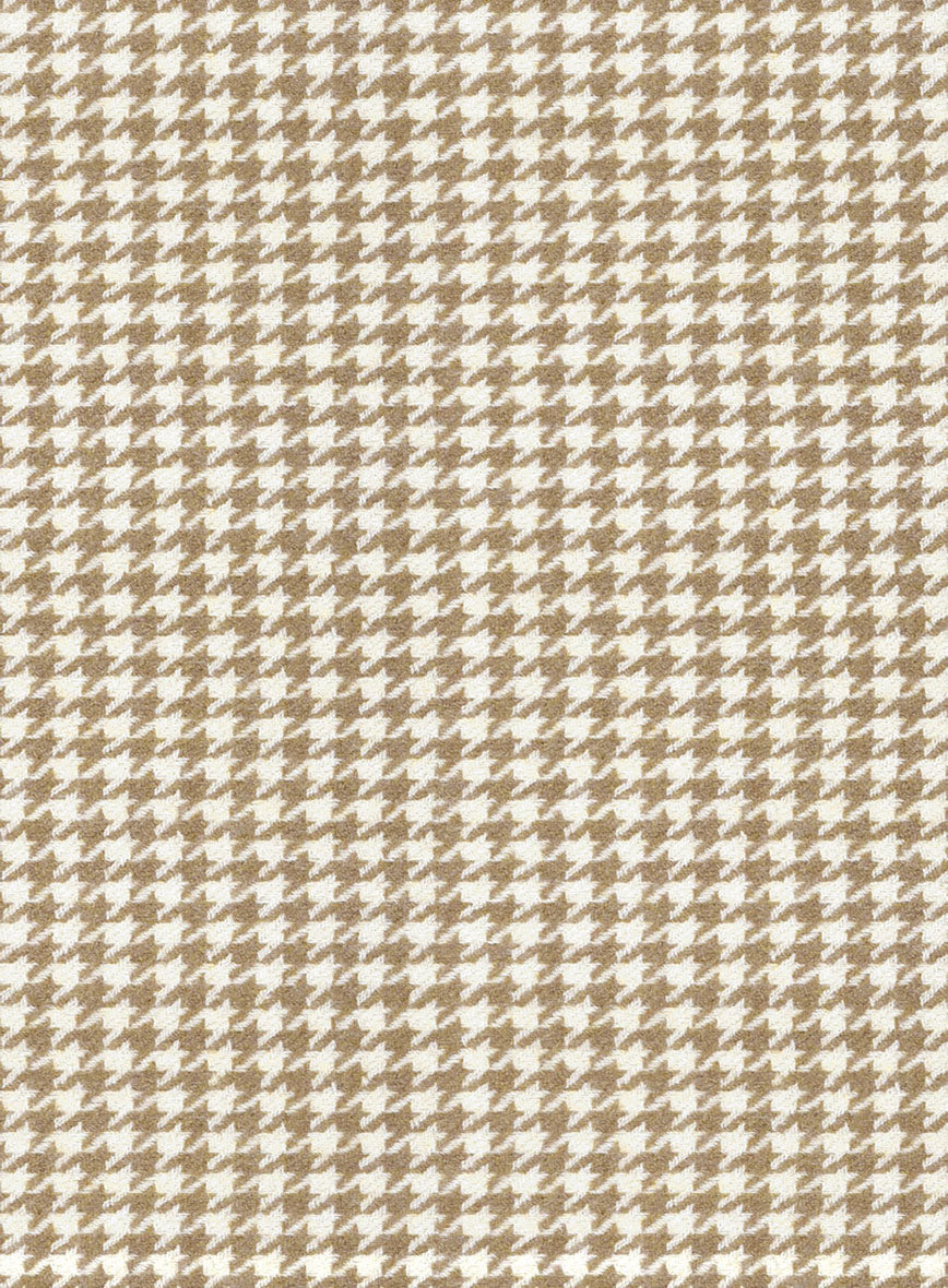 Highlander Heavy Beige Houndstooth Tweed Pants - StudioSuits