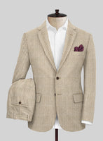 Highlander Heavy Beige Houndstooth Tweed Suit - StudioSuits