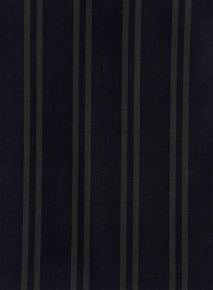 Italian Blue Wide Stripe Shirt - StudioSuits
