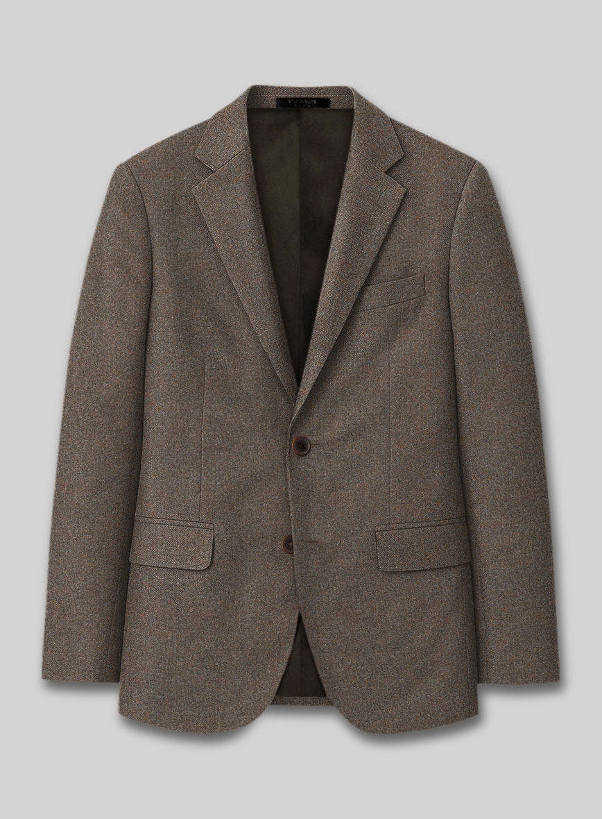 Italian Quelo Rust Brown Twill Flannel Suit - StudioSuits