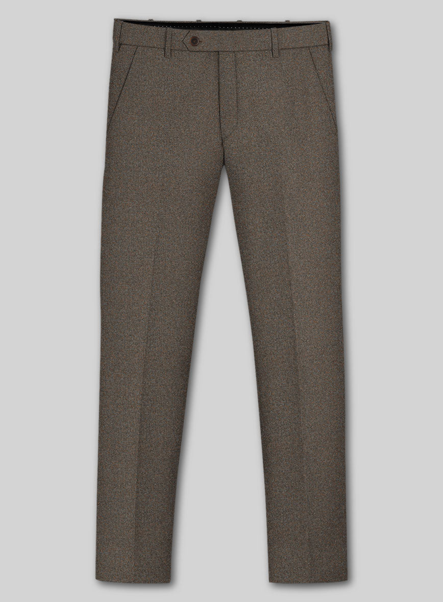 Italian Quelo Rust Brown Twill Flannel Suit - StudioSuits