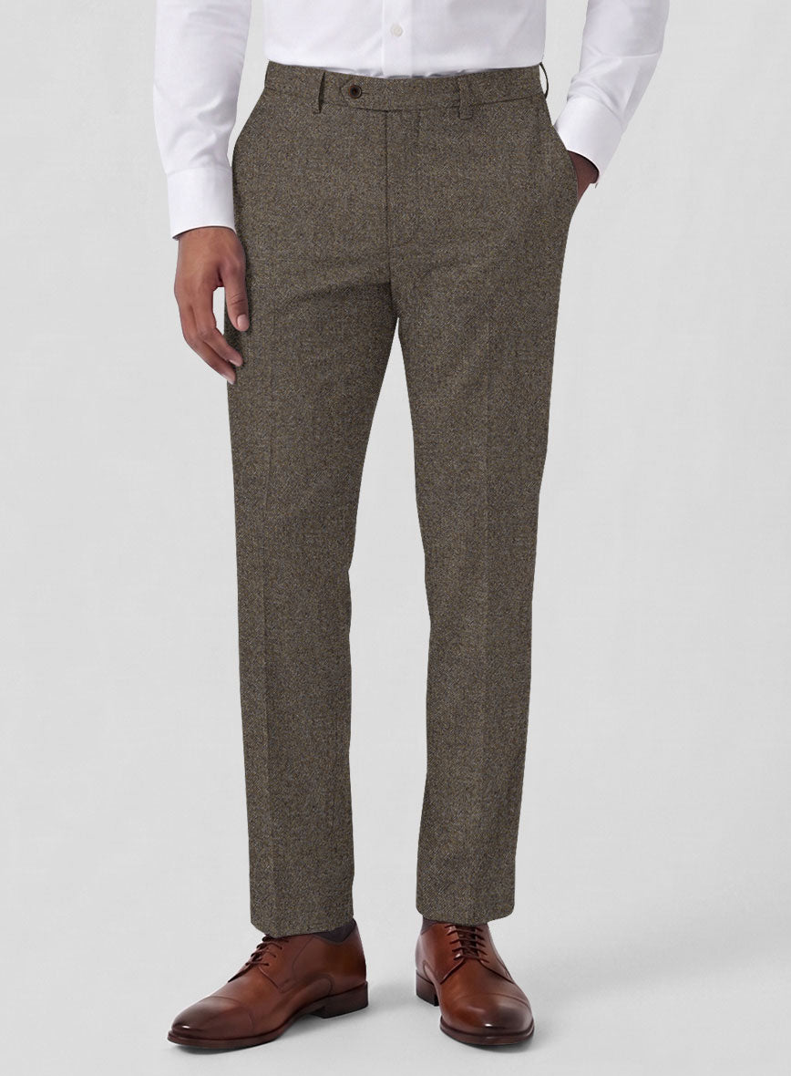 Italian Quelo Rust Brown Twill Flannel Suit - StudioSuits