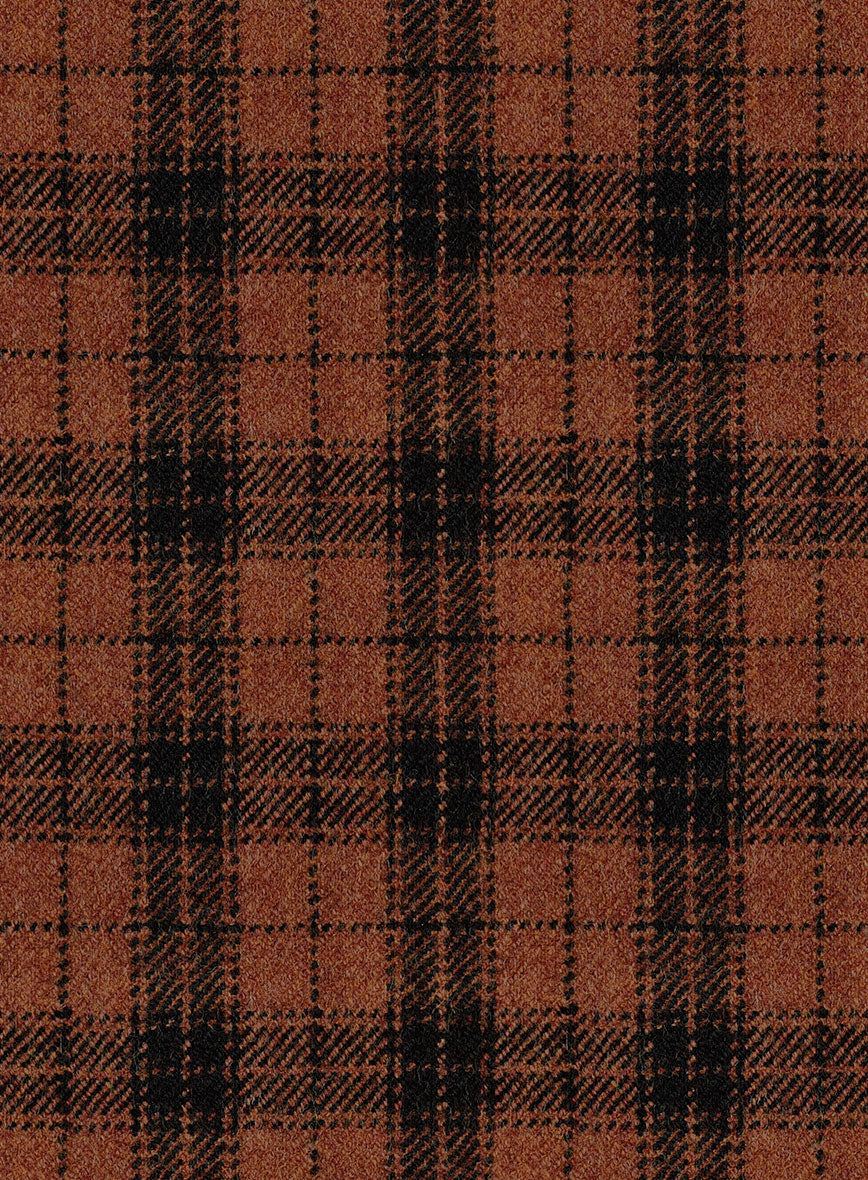 Italian Claretburn Check Tweed Pants - StudioSuits