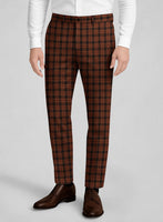 Italian Claretburn Check Tweed Pants - StudioSuits
