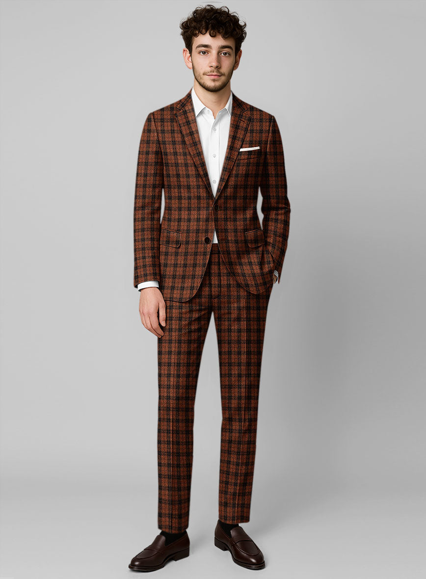 Italian Claretburn Check Tweed Suit - StudioSuits