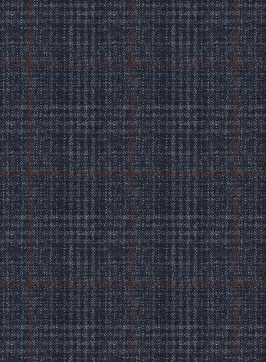 Italian Flick Blue Checks Flannel Suit - StudioSuits