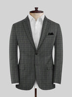 Italian Flick Gray Checks Flannel Jacket - StudioSuits