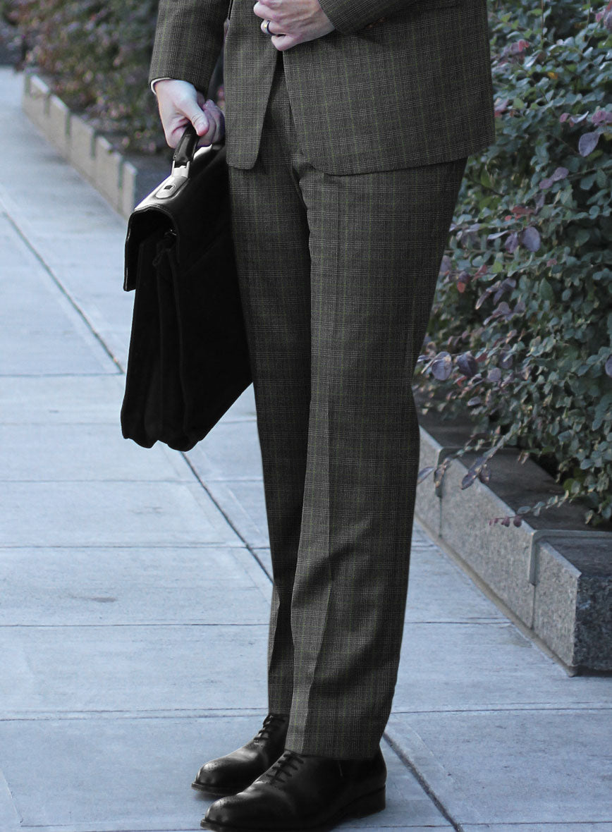 Italian Flick Gray Checks Flannel Suit - StudioSuits