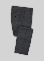 Italian Jamen Gray Checks Flannel Pants - StudioSuits