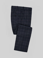 Italian Lark Blue Checks Flannel Suit - StudioSuits