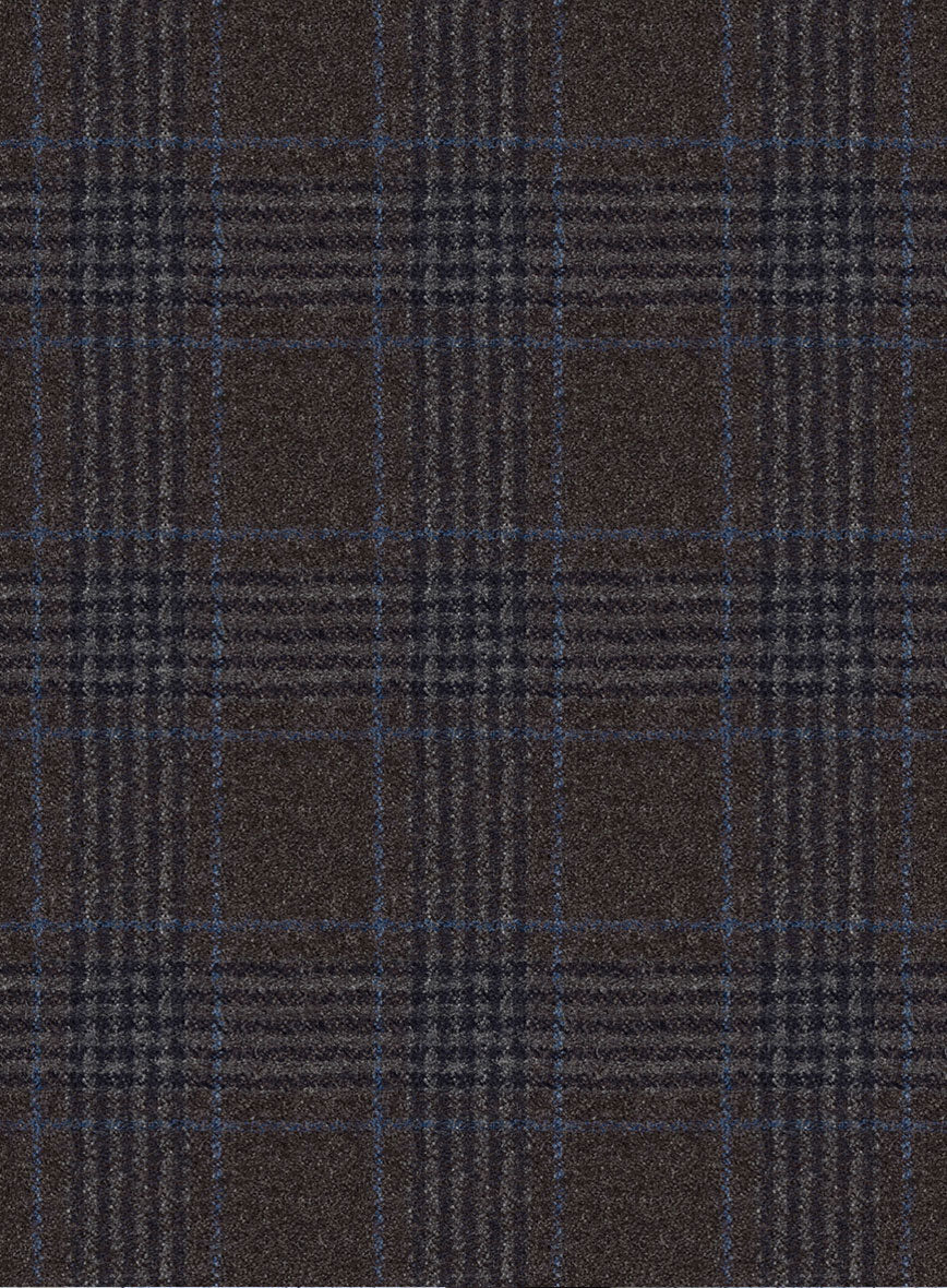 Italian Lark Brown Checks Flannel Suit - StudioSuits