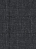 Italian Murano Byunca Dark Gray Wool Linen Jacket - StudioSuits