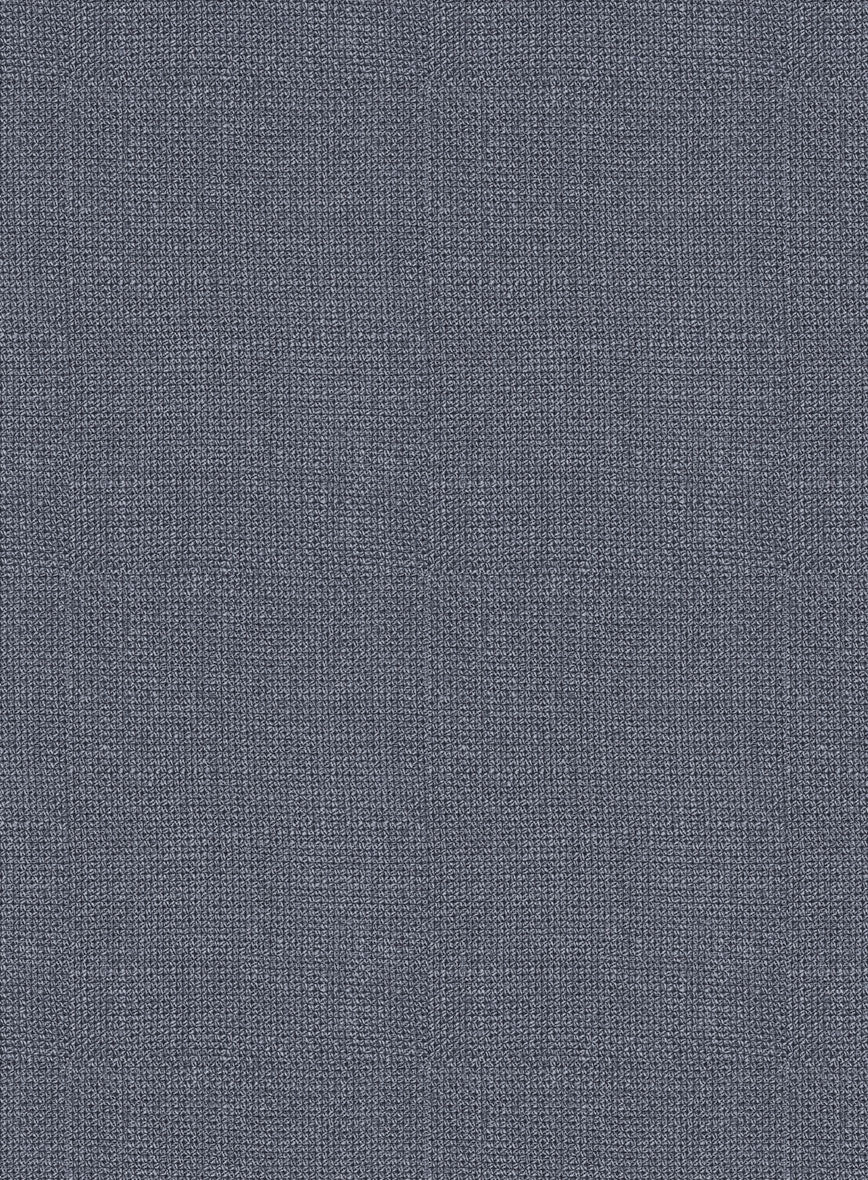 Italian Prato Gray Dobby Linen Highland Trousers - StudioSuits