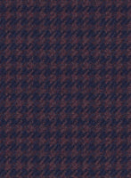 Italian Timas Purple Houndstooth Flannel Suit - StudioSuits