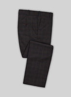 Italian Trek Brown Checks Flannel Pants - StudioSuits