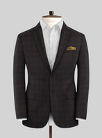 Italian Trek Brown Checks Flannel Suit - StudioSuits