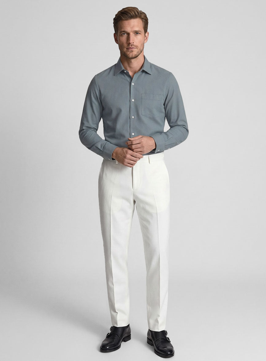 Marble Blue Stretch Poplene Shirt - StudioSuits